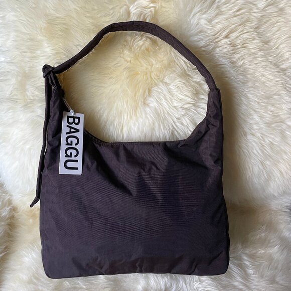 NWT Baggu Regular Shoulder Bag - Chocolate Plum - Picture 2 of 7